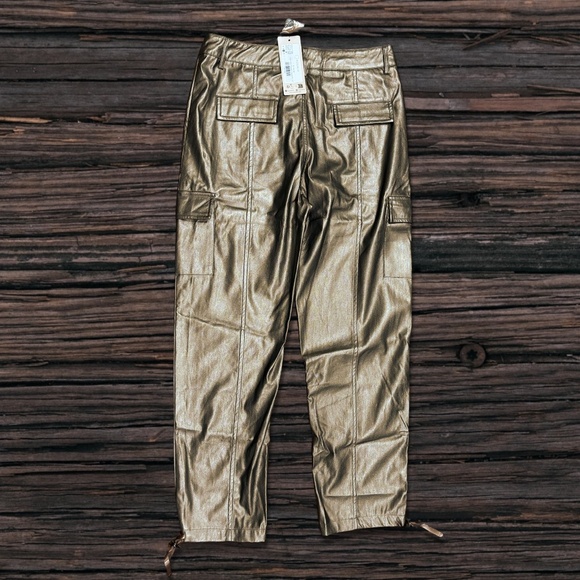 Esqualo Faux Leather Cargo Pants NWT - Picture 2 of 4